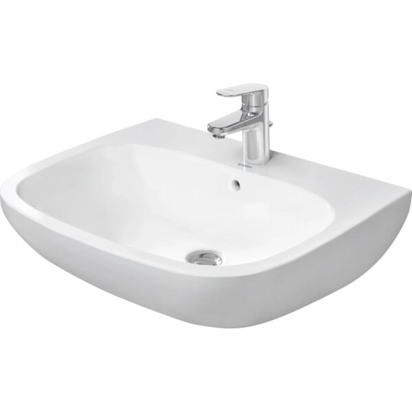 Duravit Waschbecken D-Code 65 cm Weiß mit Überlauf