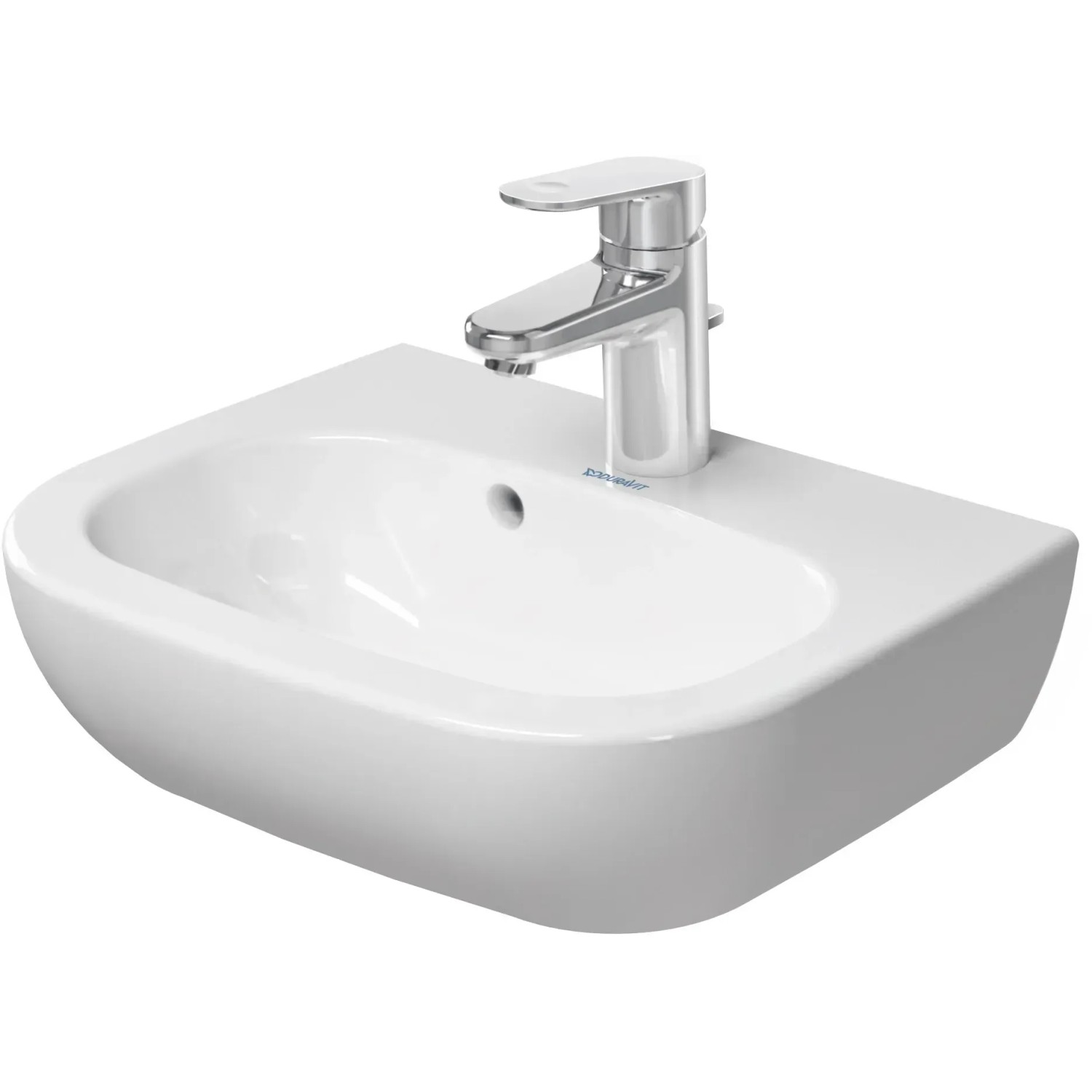 Duravit Handwaschbecken D-Code 45 cm Weiß mit Überlauf