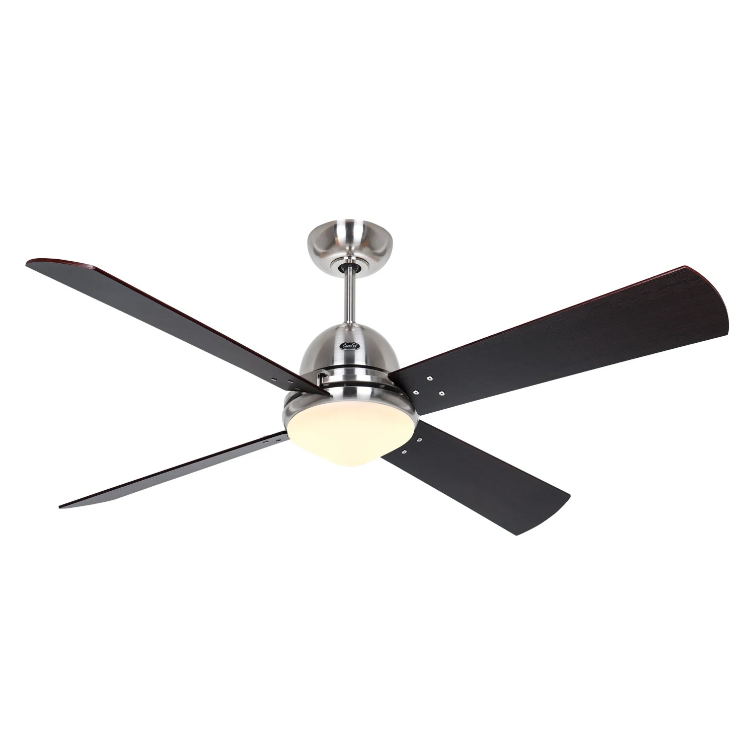 CASAFAN Deckenventilator mit Beleuchtung mit Fernbedienung Libeccio Chrom Gebürstet