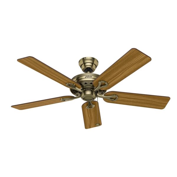 HUNTER FANS Deckenventilator Savoy 132 cm Messing Antik mit Zugkette