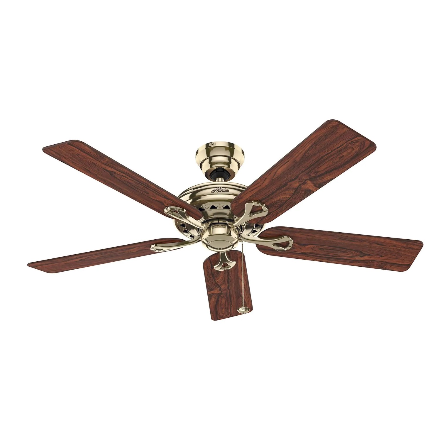 HUNTER FANS Deckenventilator Savoy 132 cm Messing poliert mit Zugkette