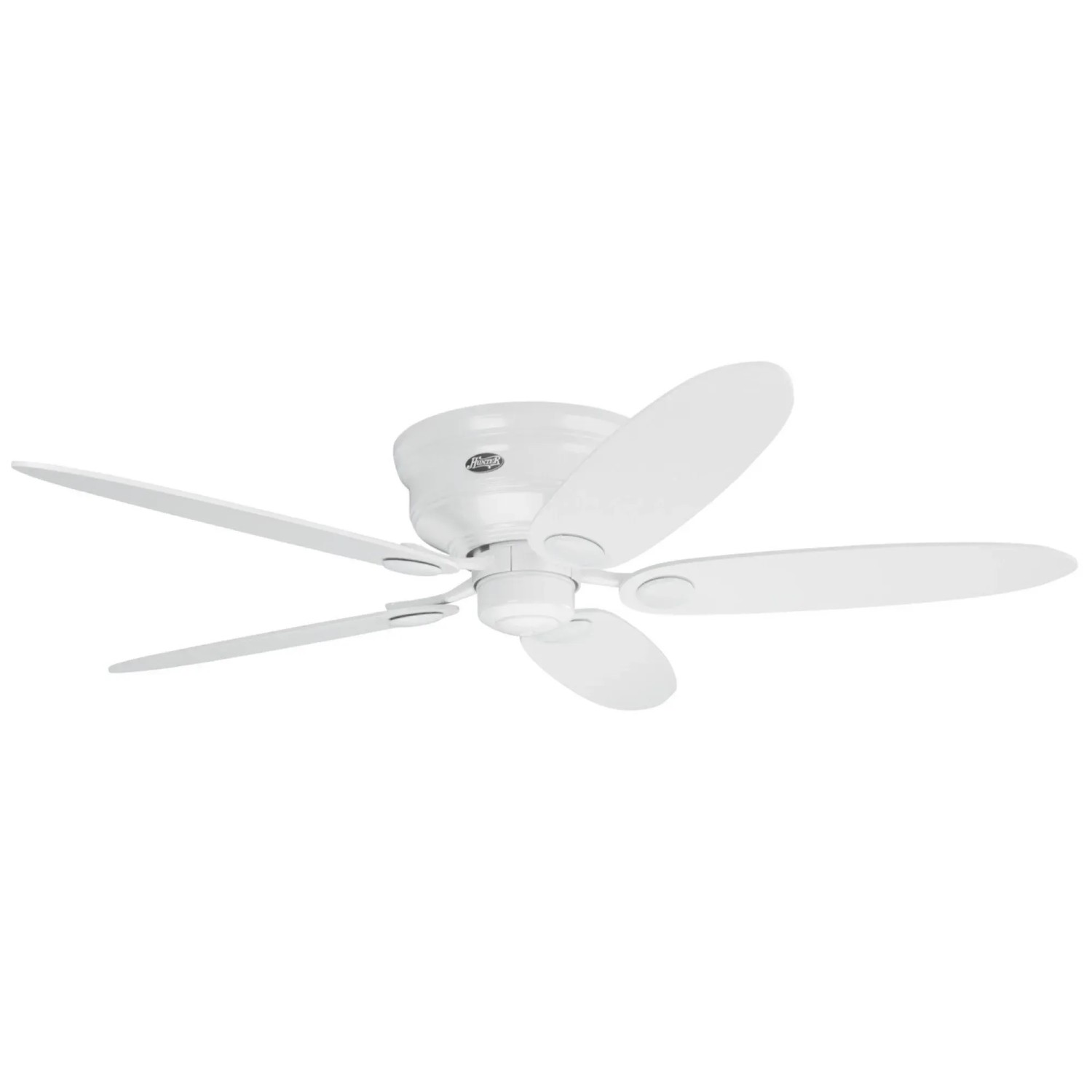 HUNTER FANS Deckenventilator Hunter Low Profile III Weiß mit Zugschalter