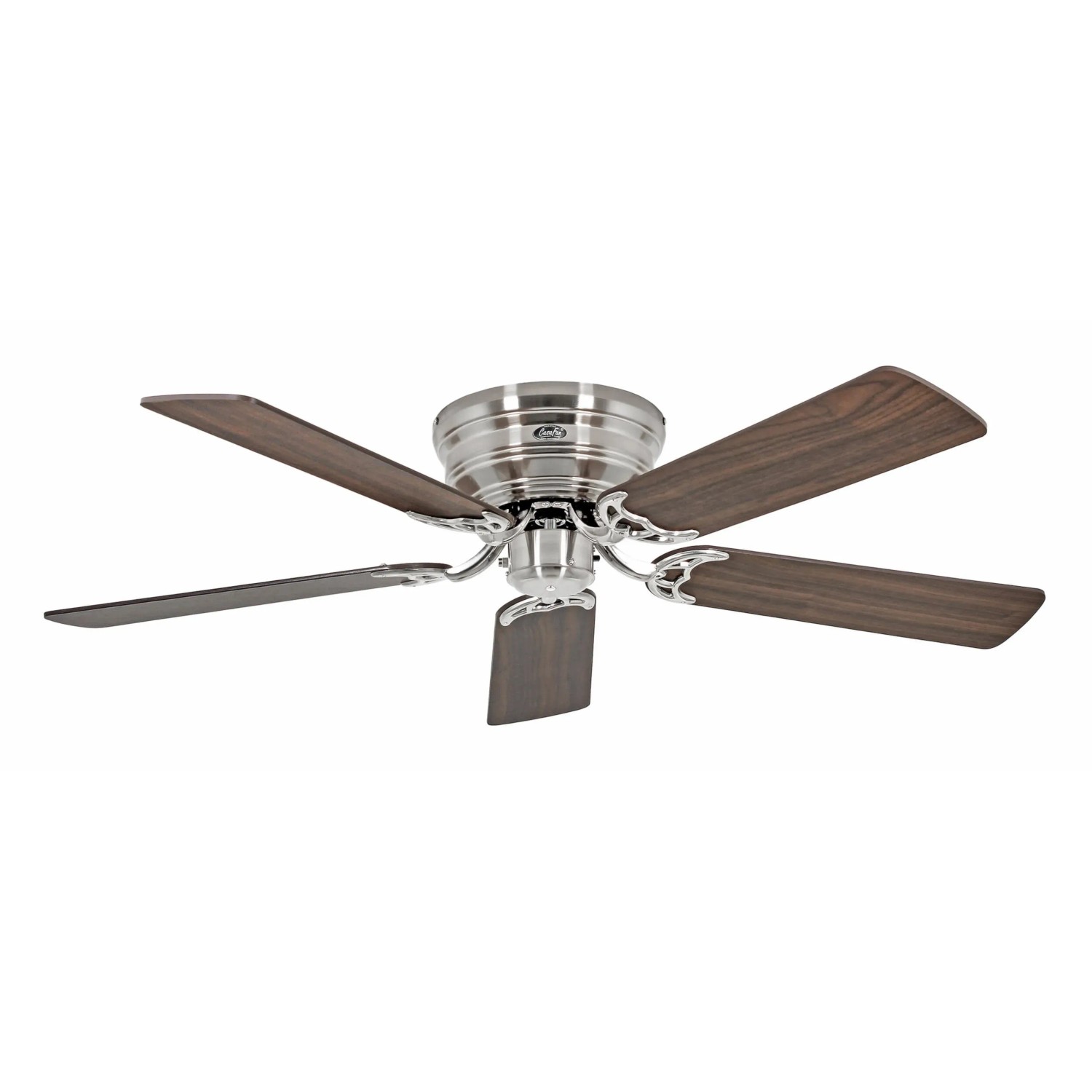CASAFAN Flacher Deckenventilator mit Zugkette Classic Flat III Chrom Gebürstet 132