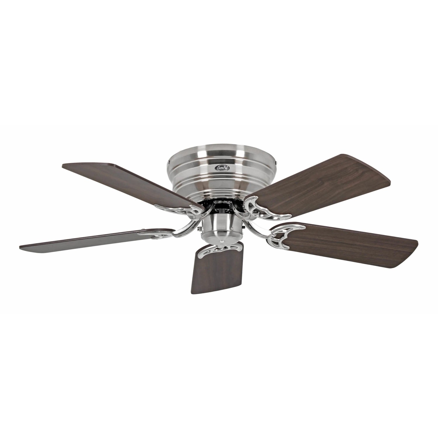 CASAFAN Flacher Deckenventilator mit Zugkette Classic Flat III Chrom Gebürstet 103
