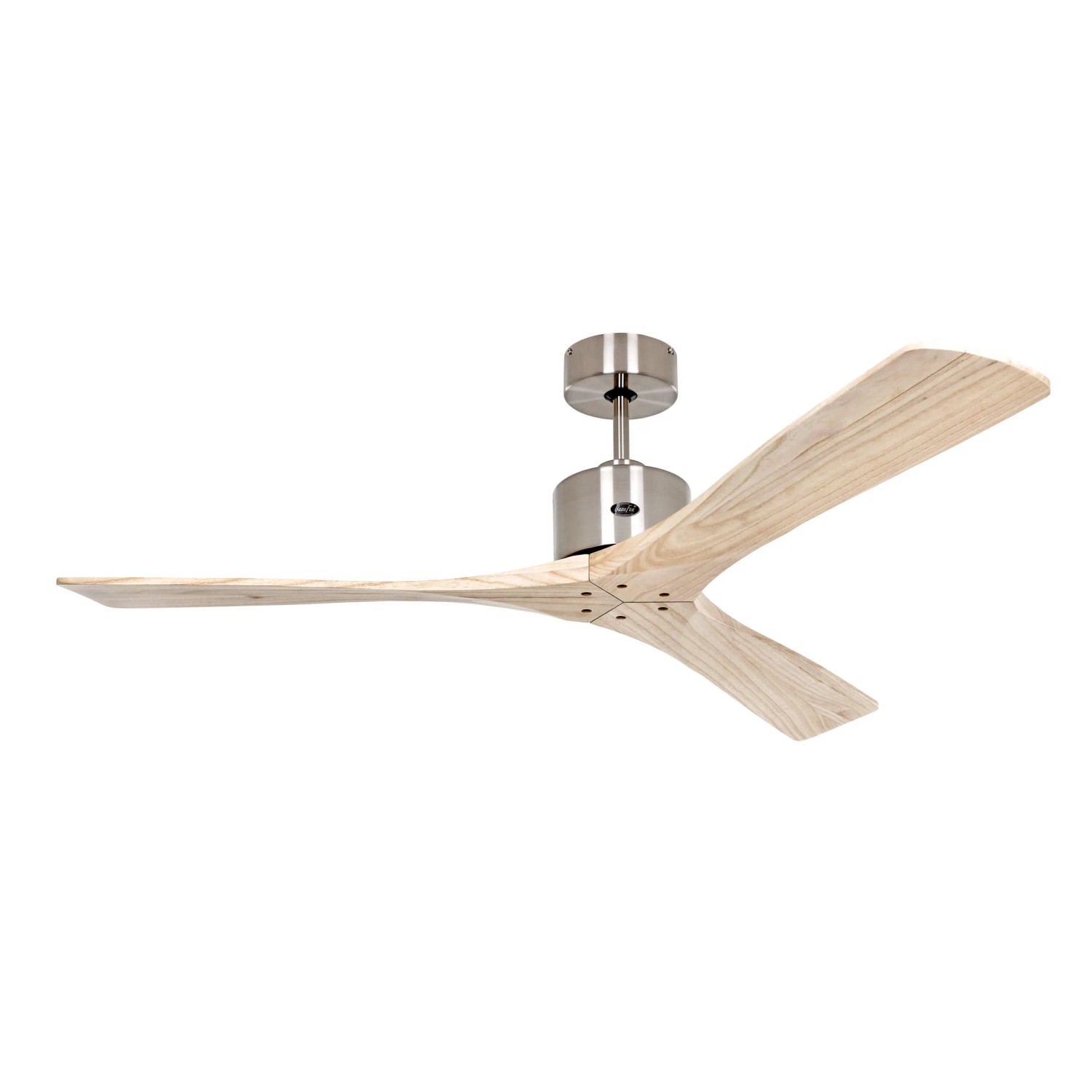 CASAFAN Deckenventilator Macau mit Fernbedienung Chrom - Holz Natur 132 cm