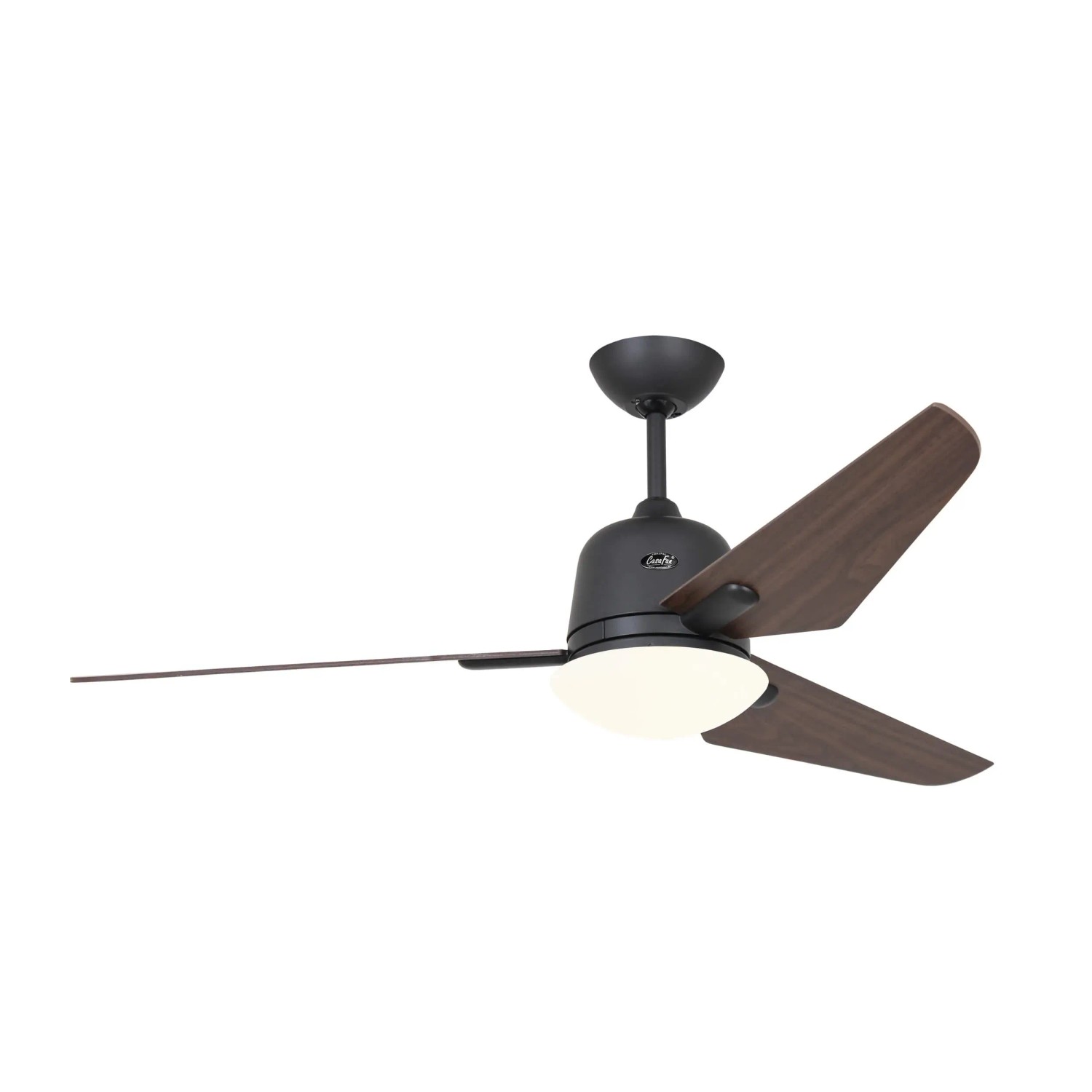 CASAFAN Energiespar Deckenventilator mit Beleuchtung und Fernbedienung Eco Aviatos 132 cm Basaltgrau, Nussbaum