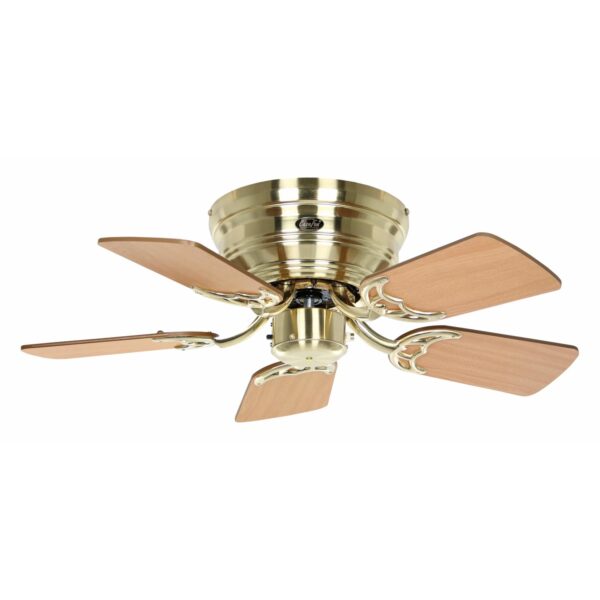 CASAFAN Flacher Deckenventilator mit Zugkette Classic Flat III Messing Gebürstet 75 CASAFAN Flacher Deckenventilator mit Zugkette Classic Flat III Messing Gebürstet 75