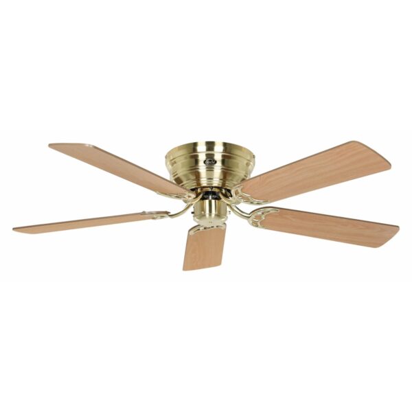 CASAFAN Flacher Deckenventilator mit Zugkette Classic Flat III Messing Gebürstet 132 CASAFAN Flacher Deckenventilator mit Zugkette Classic Flat III Messing Gebürstet 132