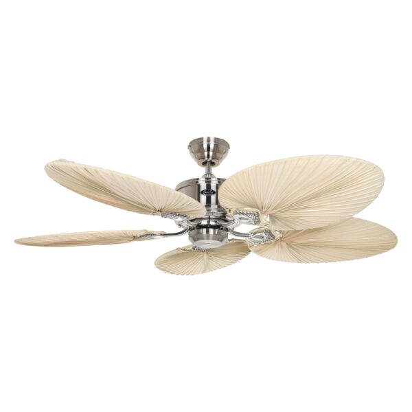 CASAFAN Energiespar Deckenventilator mit Fernbedienung Caribbean Dream Eco II Chrom - Palme CASAFAN Energiespar Deckenventilator mit Fernbedienung Caribbean Dream Eco II Chrom - Palme