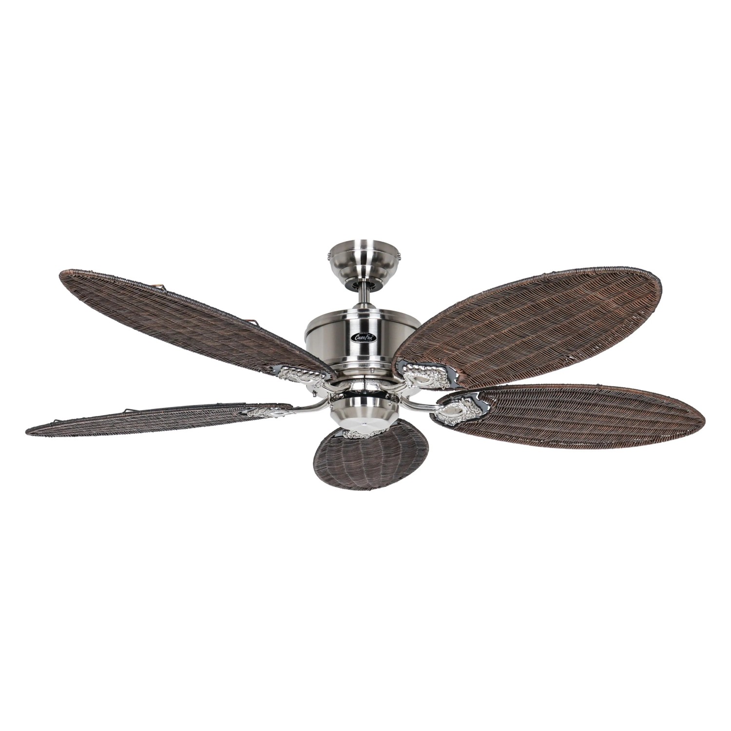 CASAFAN Energiespar Deckenventilator mit Fernbedienung Caribbean Dream Eco II Chrom - Rattan