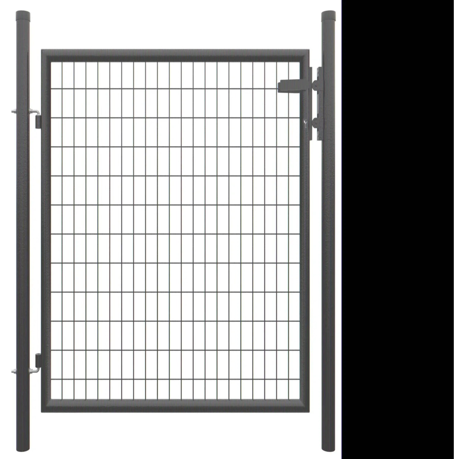 T & J Einzeltor inkl. Pfosten Strong Anthrazit 125 cm x 103 cm