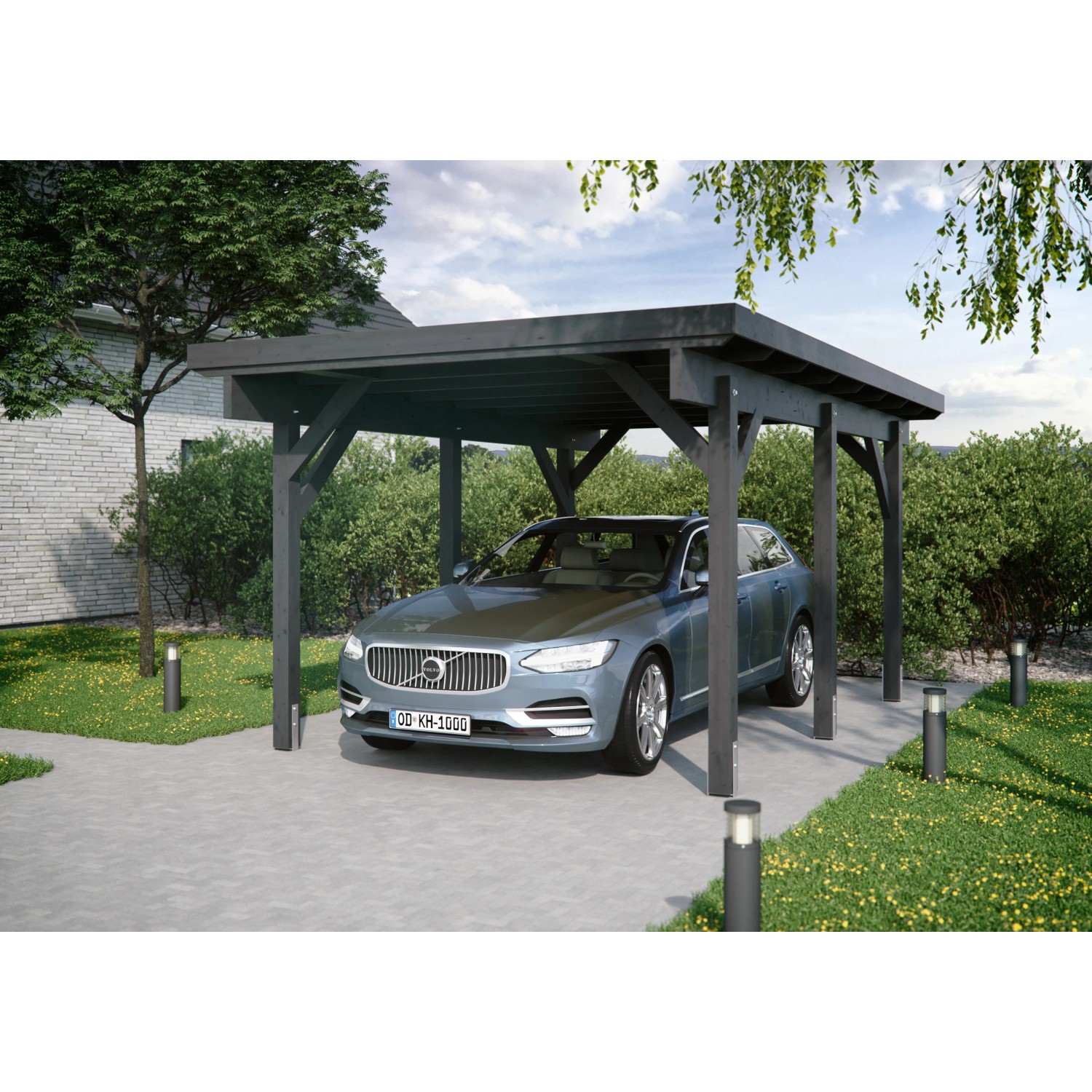 Kiehn-Holz Einzelcarport KH 301 BxT: 344 cm x 504 cm