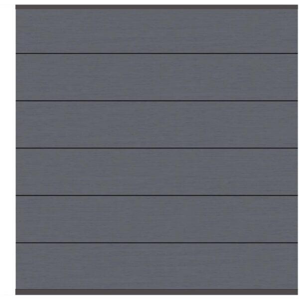 Sichtschutzzaun Element System WPC XL Anthrazit/Anthrazit 178 x 183 cm
