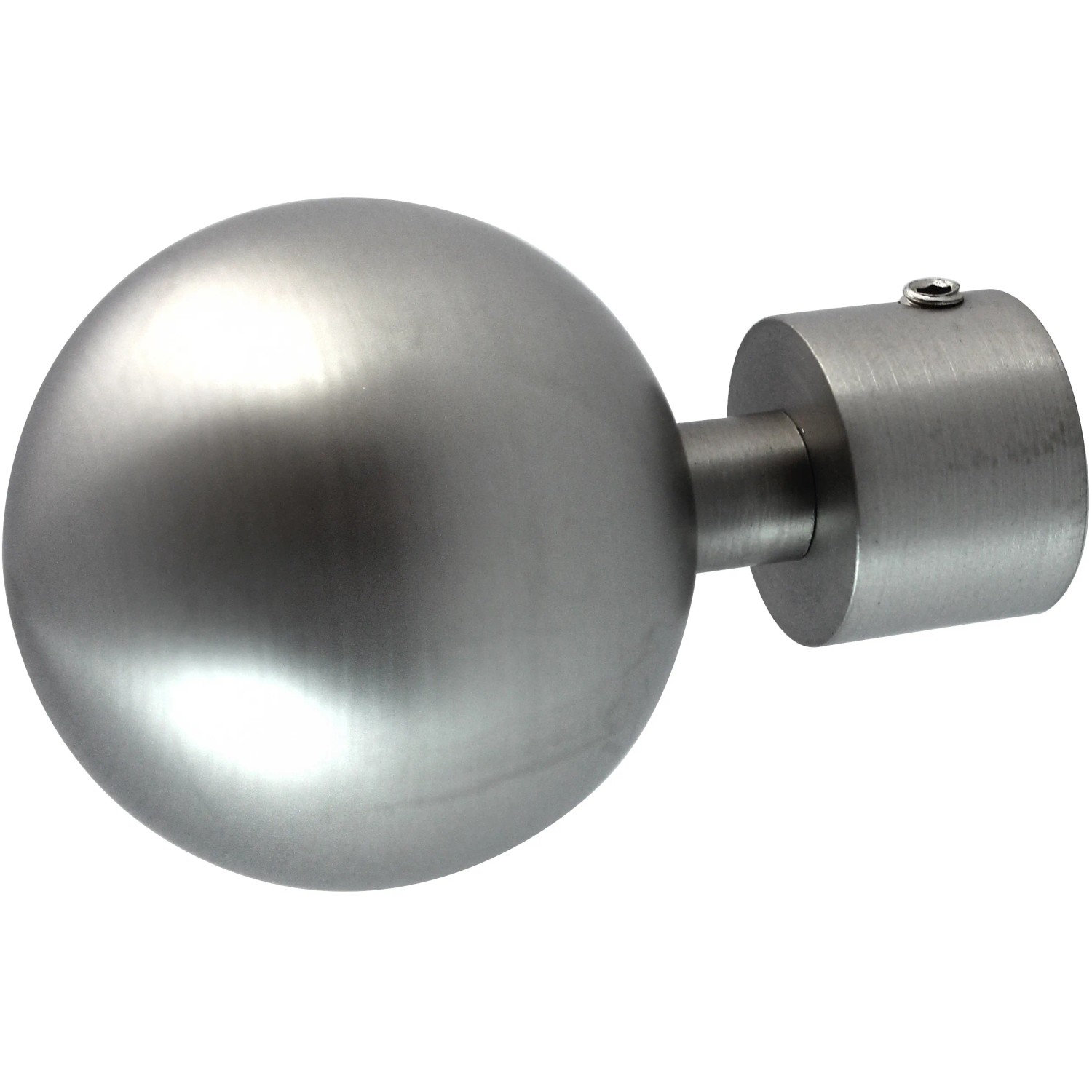 Mydeco Gardinenstange-Endstück Ball Classic Edelstahl-Optik Ø 1,6 cm