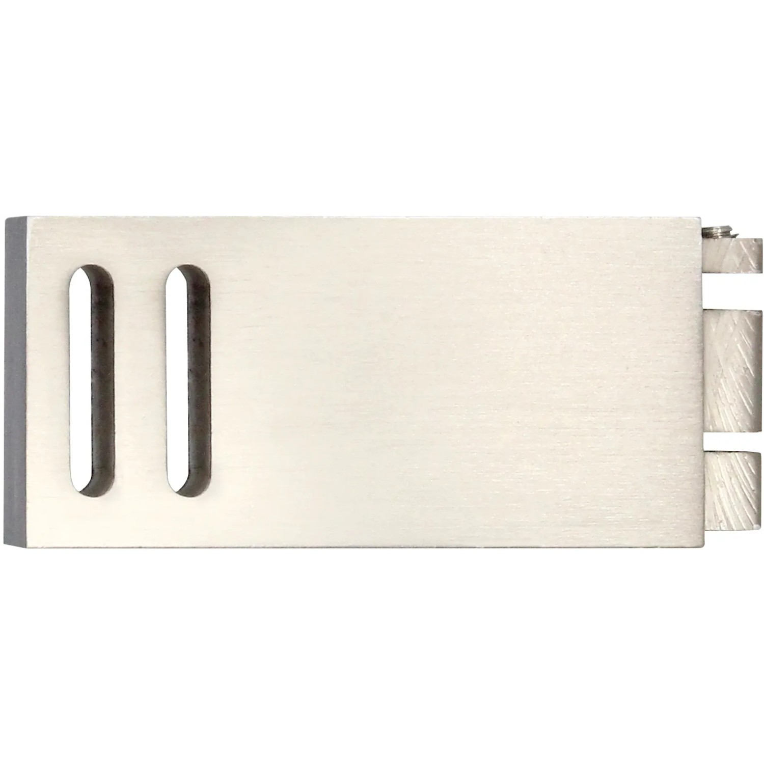 Mydeco Gardinenstange-Endstück Clear Edelstahl-Optik 3,2 cm x 1,1 cm