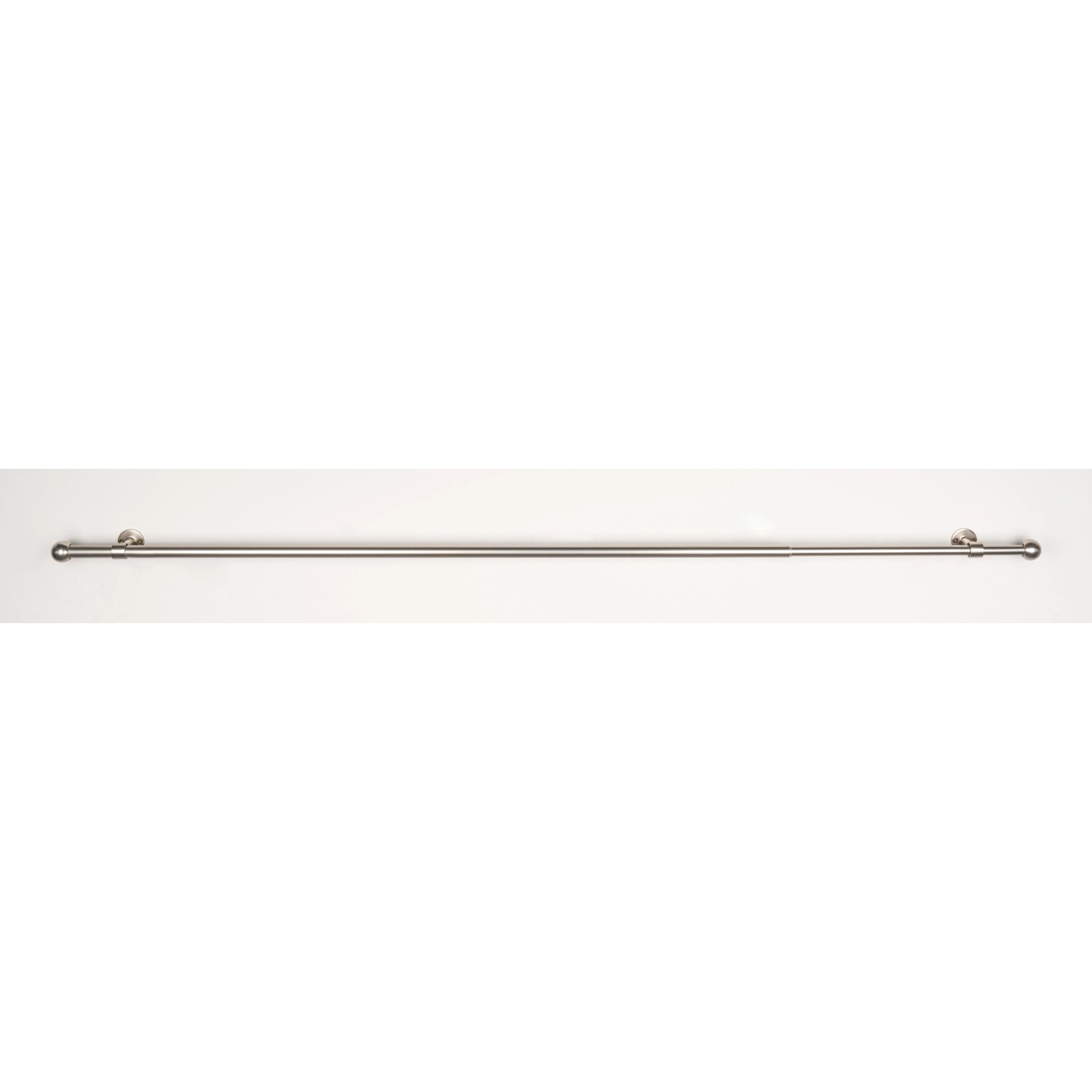 mydeco Gardinenstange-Komplettset 2in1 ausziehbar Edelstahl-Optik 160-280cm