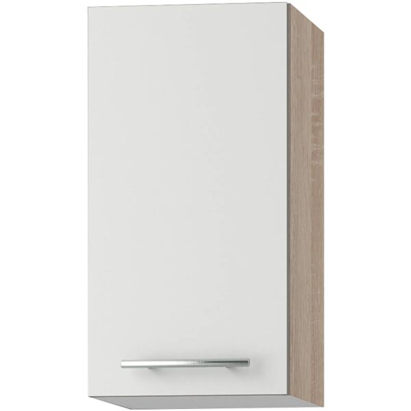 Optifit Küchen-Oberschrank Dakar286 30 cm x 57,6 cm x 34,6 cm Weiß-Eiche