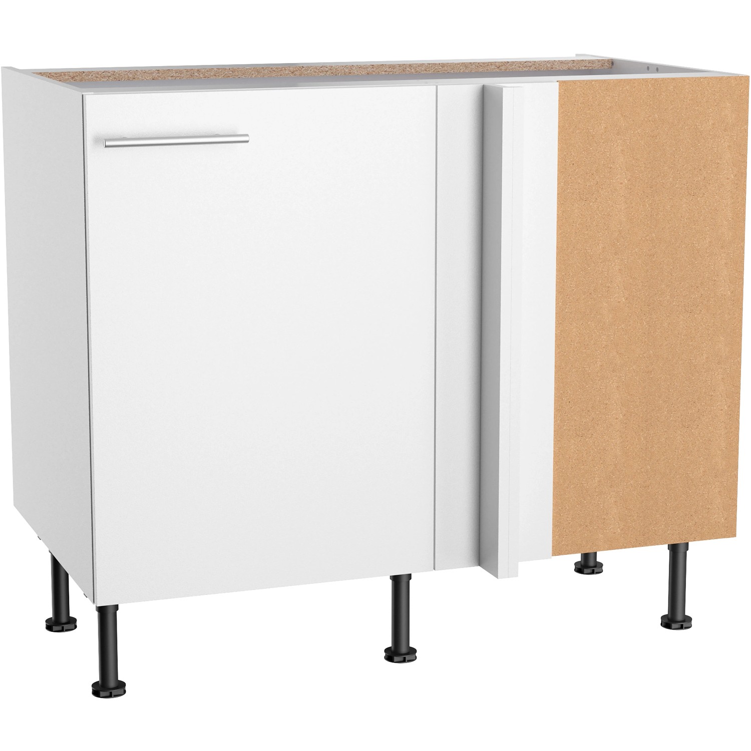 Optifit Küchen-Eck-Unterschrank Bengt932 100/65 x 87 x 58,4 cm Weiß
