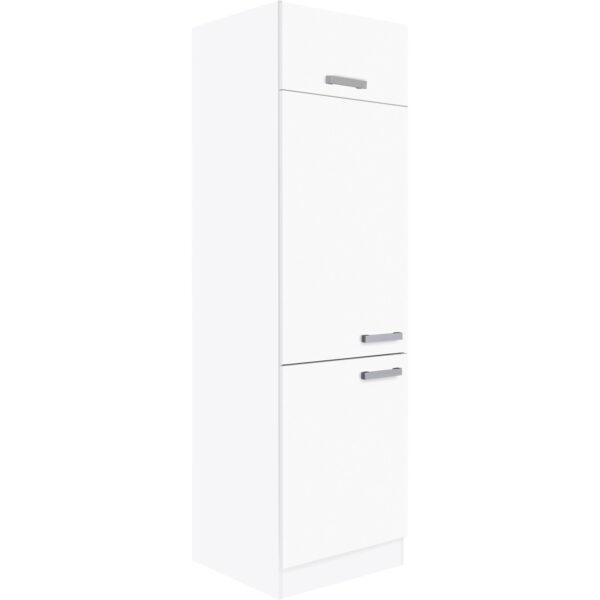 Optifit Küchen-Hochschrank für Kühlschrank Salo214 60cm x 206,8cm x 57,1cm Weiß