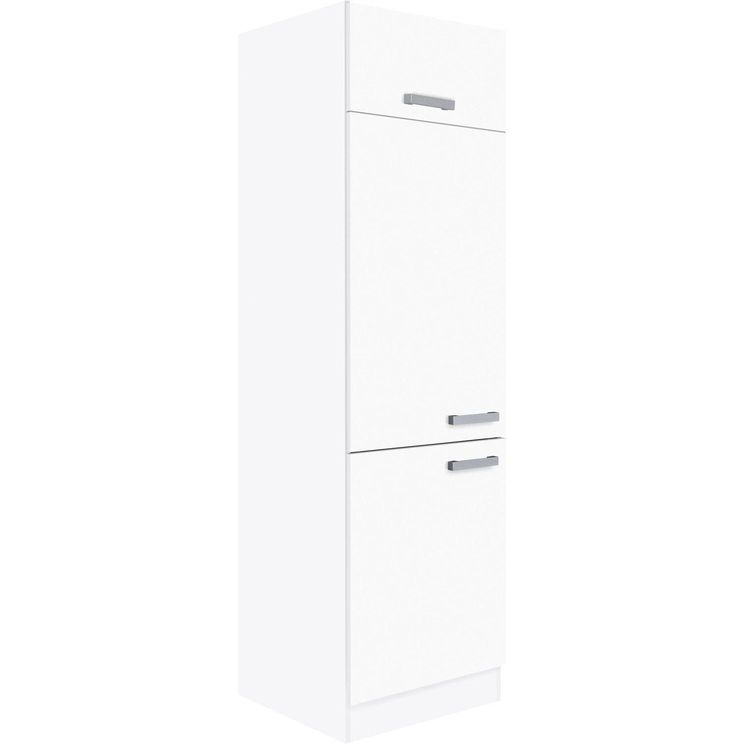 Optifit Küchen-Hochschrank für Kühlschrank Salo214 60cm x 206,8cm x 57,1cm Weiß