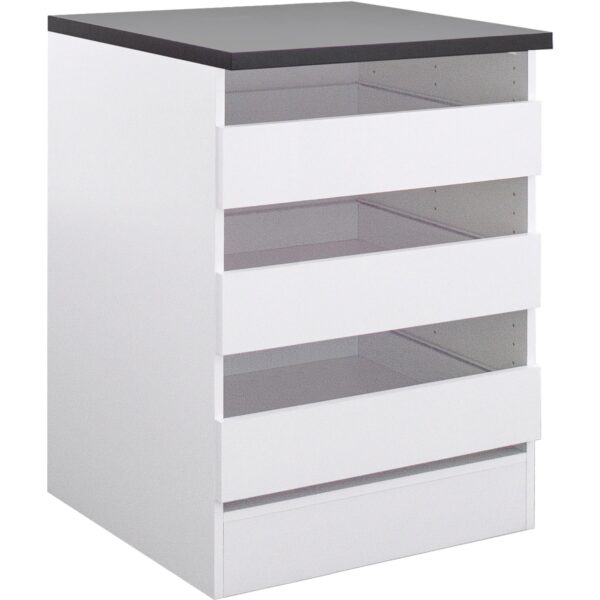 Optifit Küchen-Unterschrankregal Salo214 60 cm x 84,8 cm x 60 cm Weiß