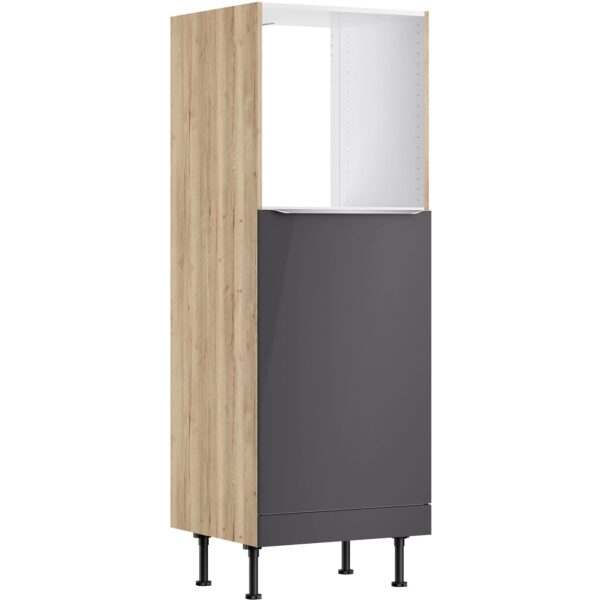 Optifit Küchen-Midischr. für Backo. und Kühls. Linus984 60cm Anthrazit-Wildeiche