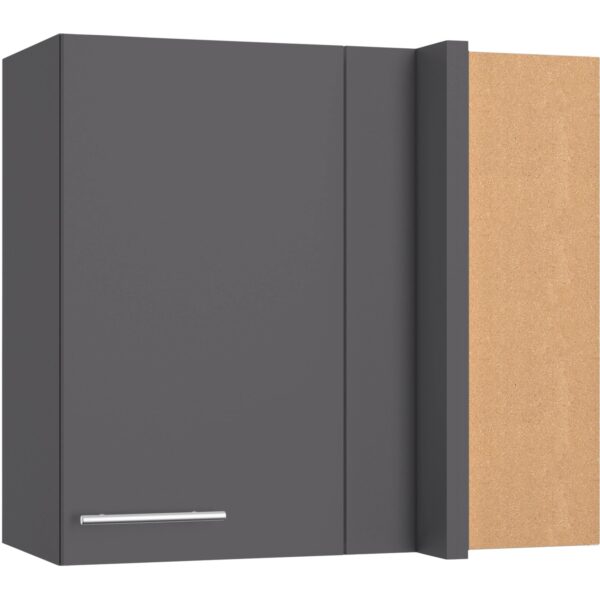 Optifit Küchen-Eckoberschrank Ingvar420 80/ 45 x 70,4 x 34,9 cm Anthrazit Matt