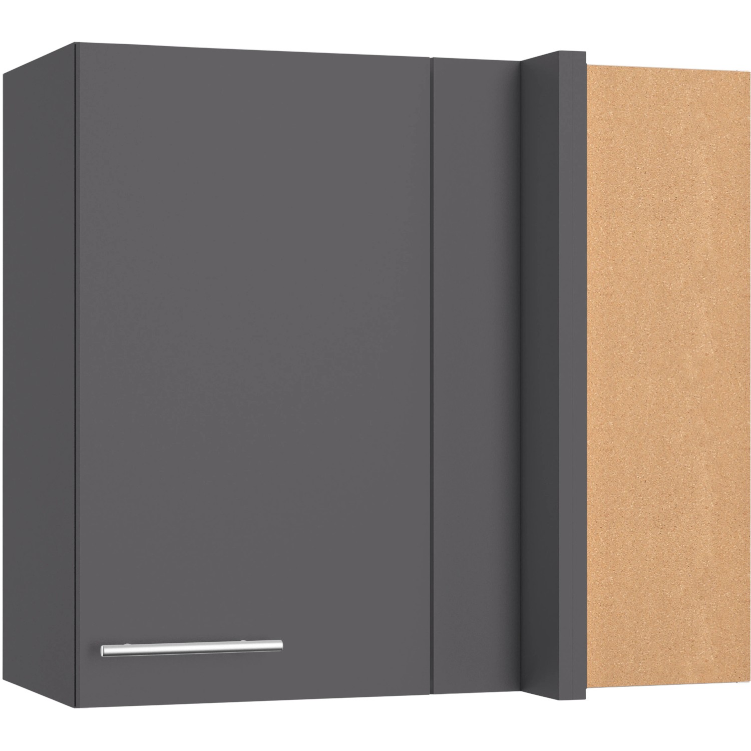 Optifit Küchen-Eckoberschrank Ingvar420 80/ 45 x 70,4 x 34,9 cm Anthrazit Matt