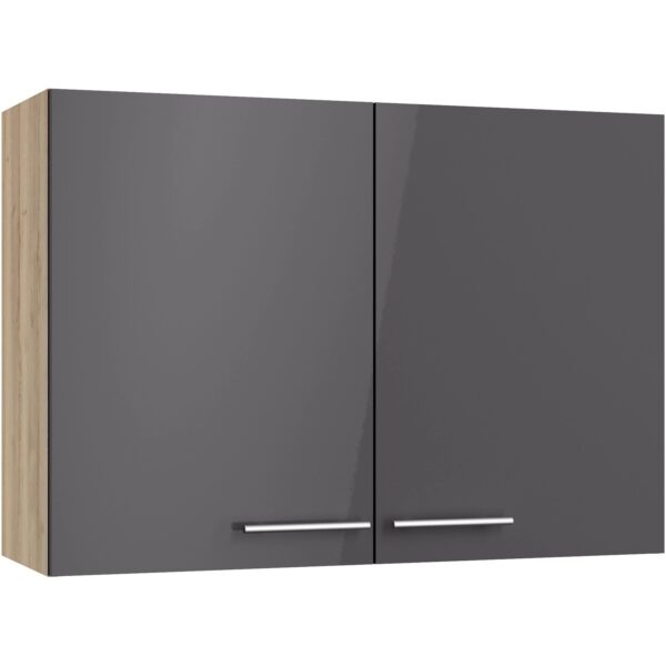 Optifit Küchen-Oberschrank Jonte984 100 x 70,4 x 34,9 cm Anthrazit-Wildeiche