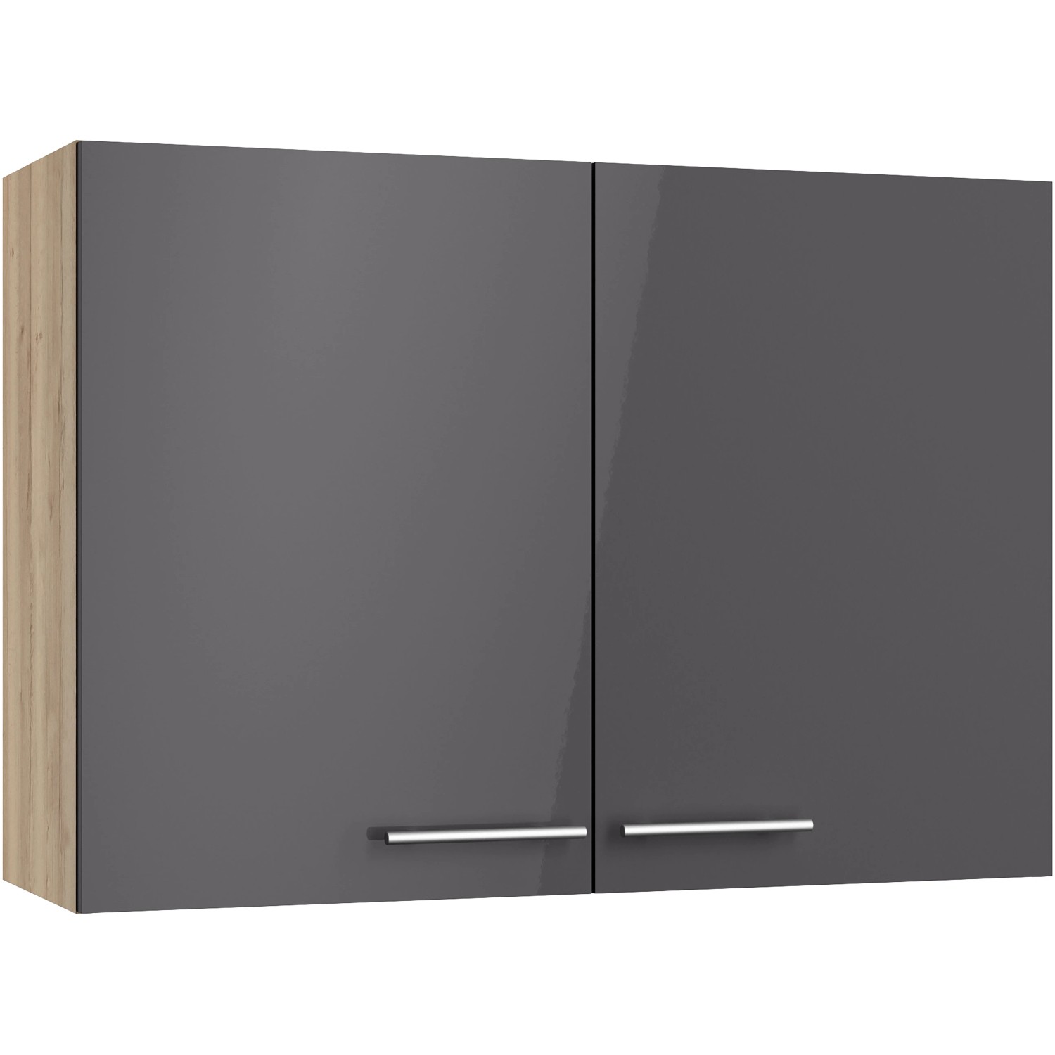 Optifit Küchen-Oberschrank Jonte984 100 x 70,4 x 34,9 cm Anthrazit-Wildeiche