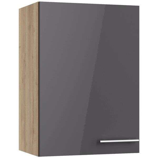 Optifit Küchen-Oberschrank Jonte984 50cm x 70,4cm x 34,9cm Anthrazit-Wildeiche