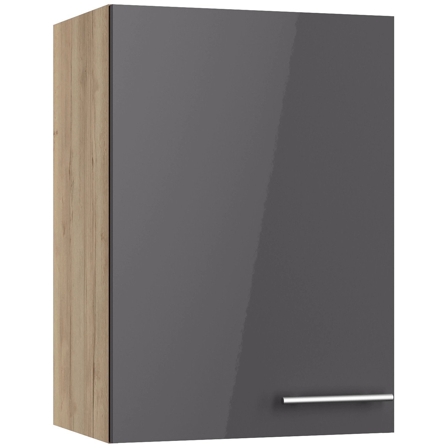 Optifit Küchen-Oberschrank Jonte984 50cm x 70,4cm x 34,9cm Anthrazit-Wildeiche