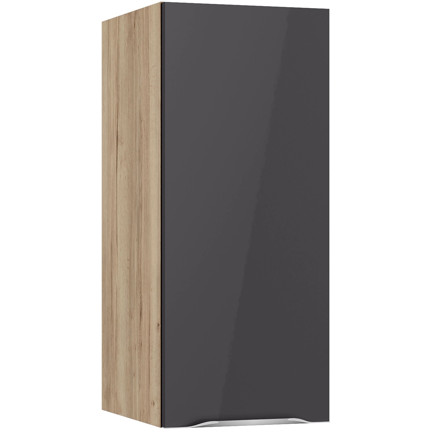 Optifit Küchen-Oberschrank Linus984 30cm x 70,4cm x 34,9cm Anthrazit-Wildeiche