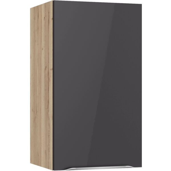 Optifit Küchen-Oberschrank Linus984 40cm x 70,4cm x 34,9cm Anthrazit-Wildeiche