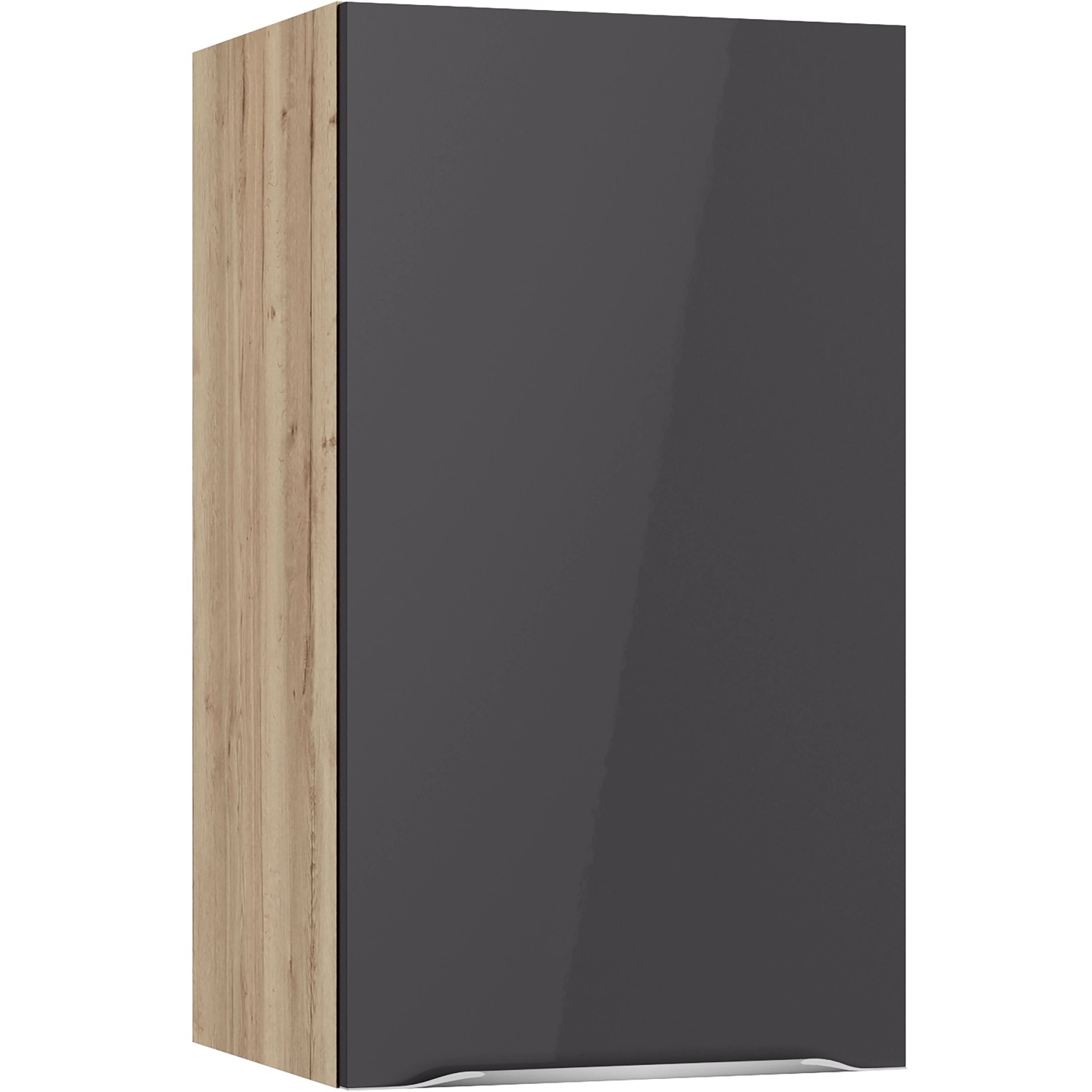 Optifit Küchen-Oberschrank Linus984 40cm x 70,4cm x 34,9cm Anthrazit-Wildeiche