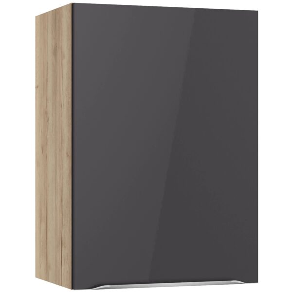Optifit Küchen-Oberschrank Linus984 50cm x 70,4cm x 34,9cm Anthrazit-Wildeiche