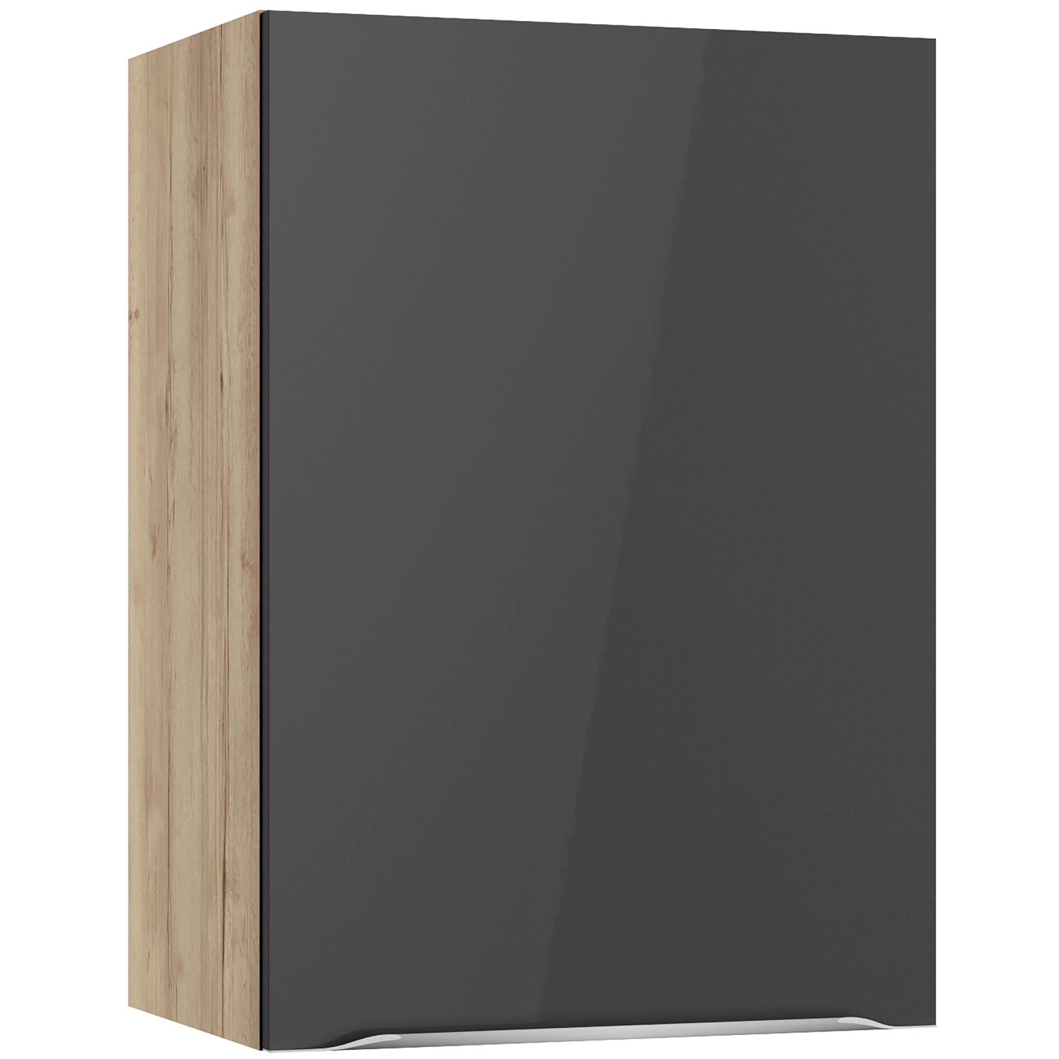 Optifit Küchen-Oberschrank Linus984 50cm x 70,4cm x 34,9cm Anthrazit-Wildeiche