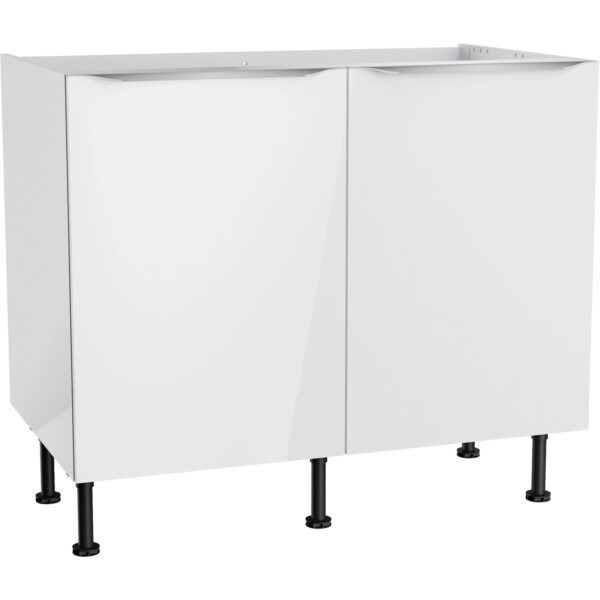 Optifit Küchen-Spülenunterschrank Arvid986 100 cm x 87 cm x 58,4 cm Weiß