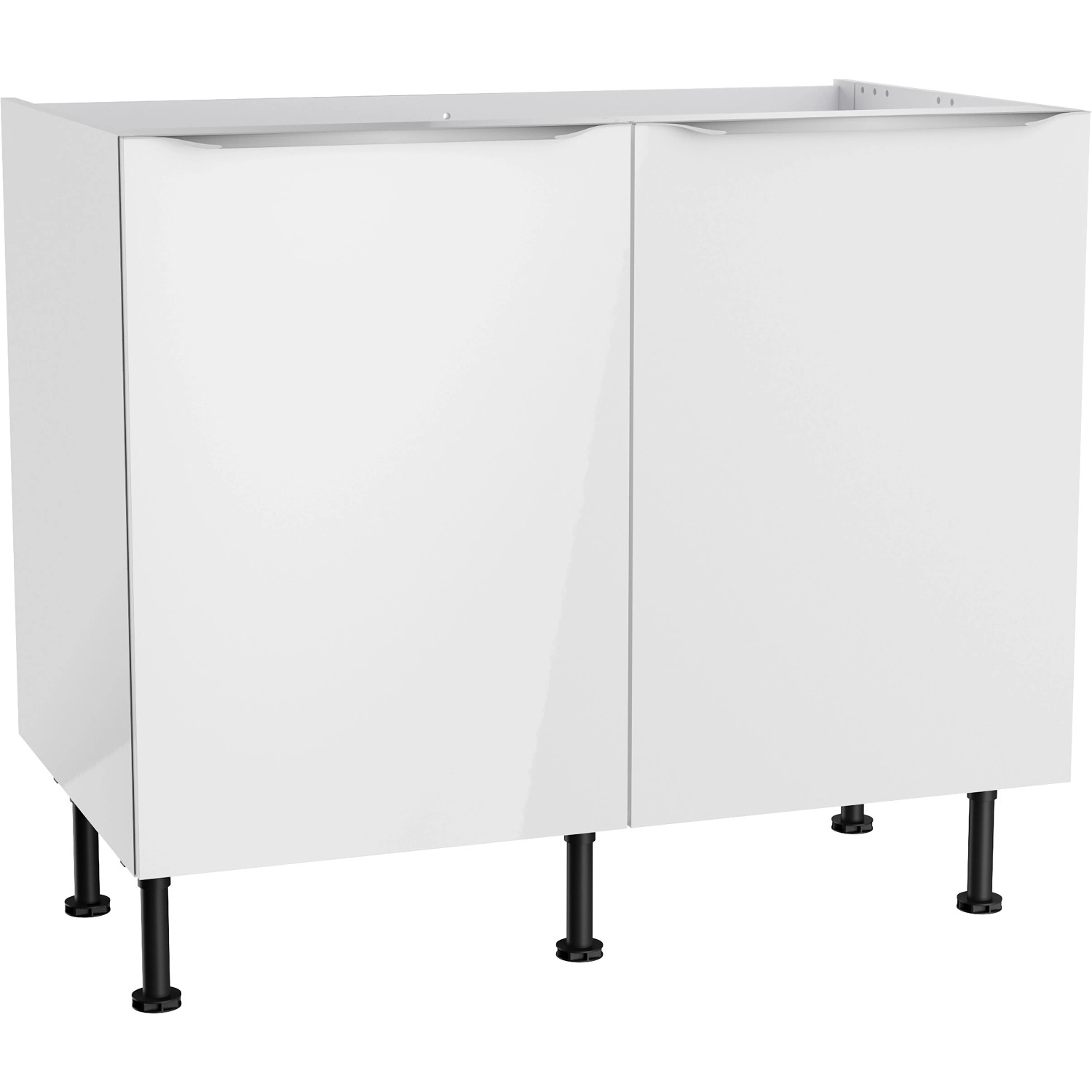 Optifit Küchen-Spülenunterschrank Arvid986 100 cm x 87 cm x 58,4 cm Weiß