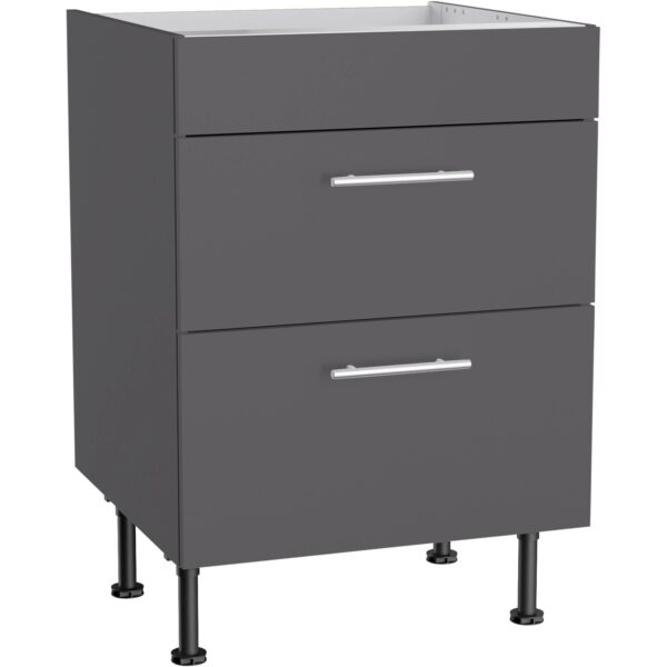 Optifit Küchen-Unterschrank für Kochfeld Ingvar420 60 cm Anthrazit Matt