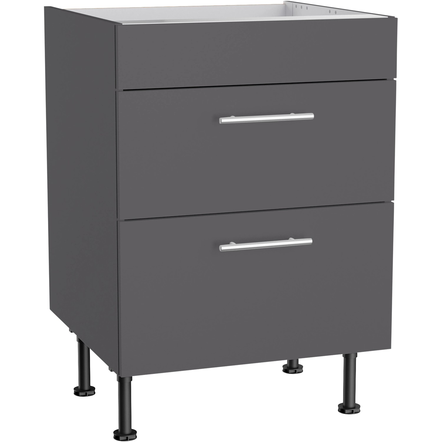 Optifit Küchen-Unterschrank für Kochfeld Ingvar420 60 cm Anthrazit Matt