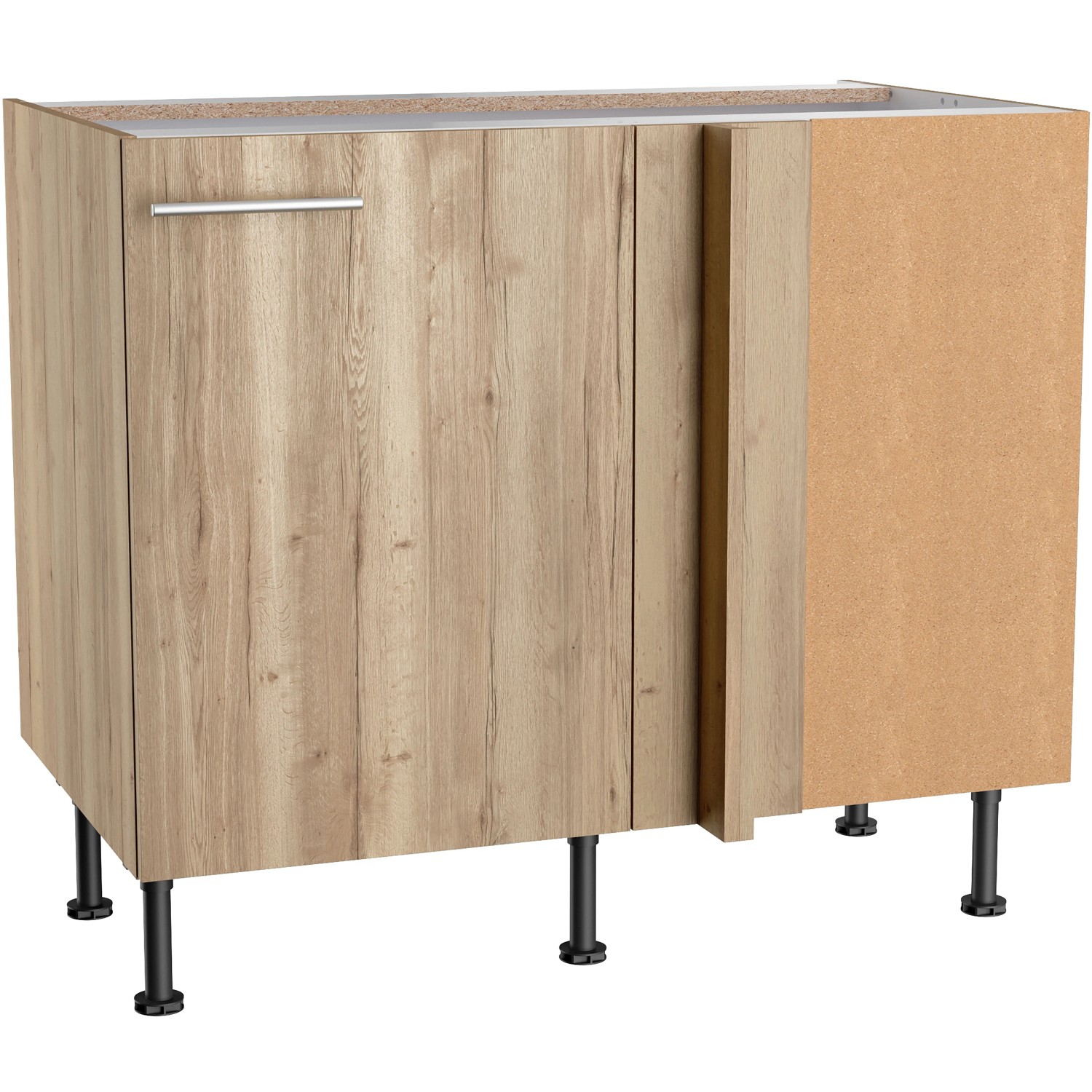 Optifit Küchen-Eck-Unterschrank Erik290 100/65 x 87 x 58,4 cm Wildeiche