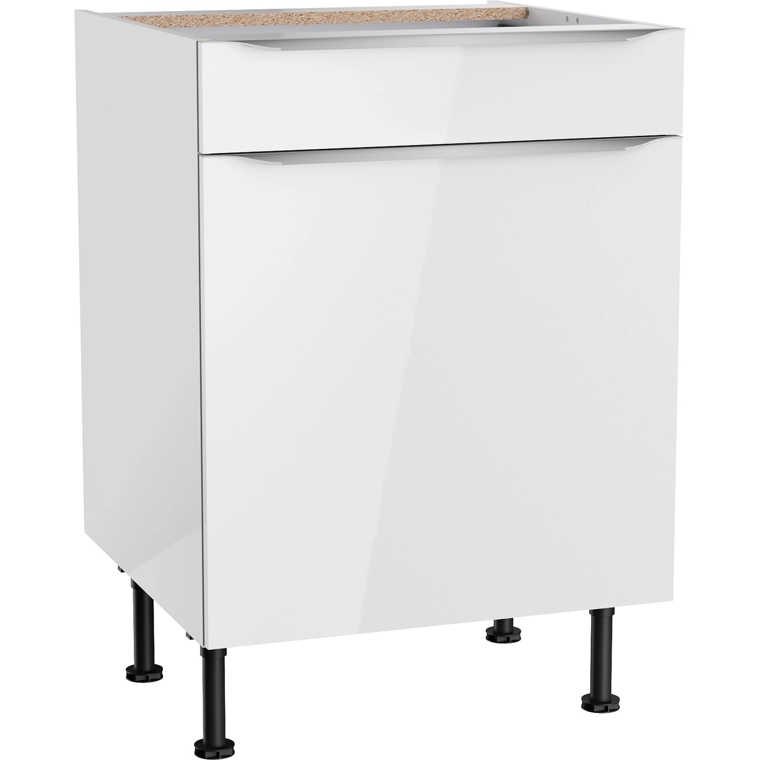 Optifit Küchen-Unterschrank Arvid986 60 cm x 87 cm x 58,4 cm Weiß