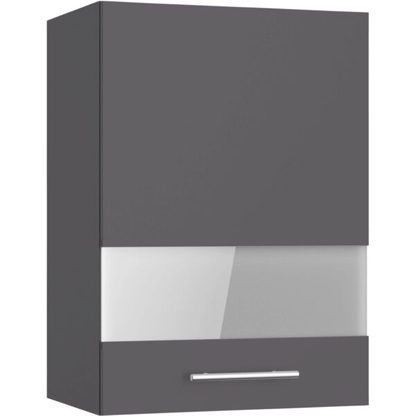 Optifit Küchen-Oberschrank mit Glassegment Ingvar420 50 cm Anthrazit Matt Optifit Küchen-Oberschrank mit Glassegment Ingvar420 50 cm Anthrazit Matt