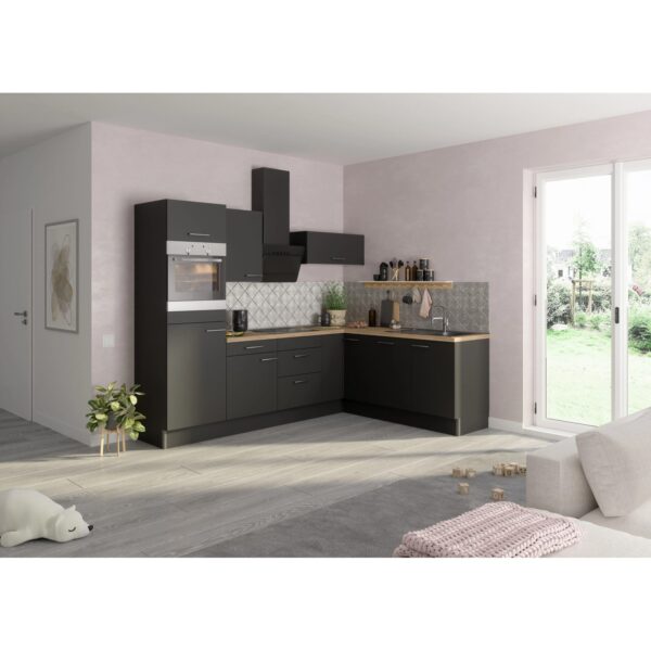 Optifit Winkelküche Optikoncept Ingvar 270 cm Anthrazit Optifit Winkelküche Optikoncept Ingvar 270 cm Anthrazit