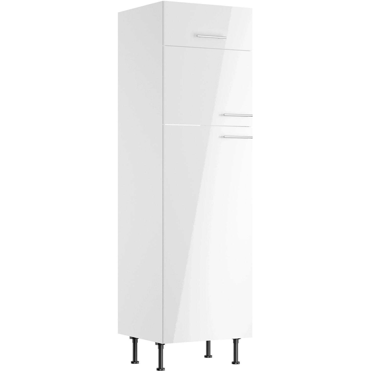 Optifit Küchen-Hochschrank für Kühl-Gefrier-Kombi Rurik986 60 cm Weiß