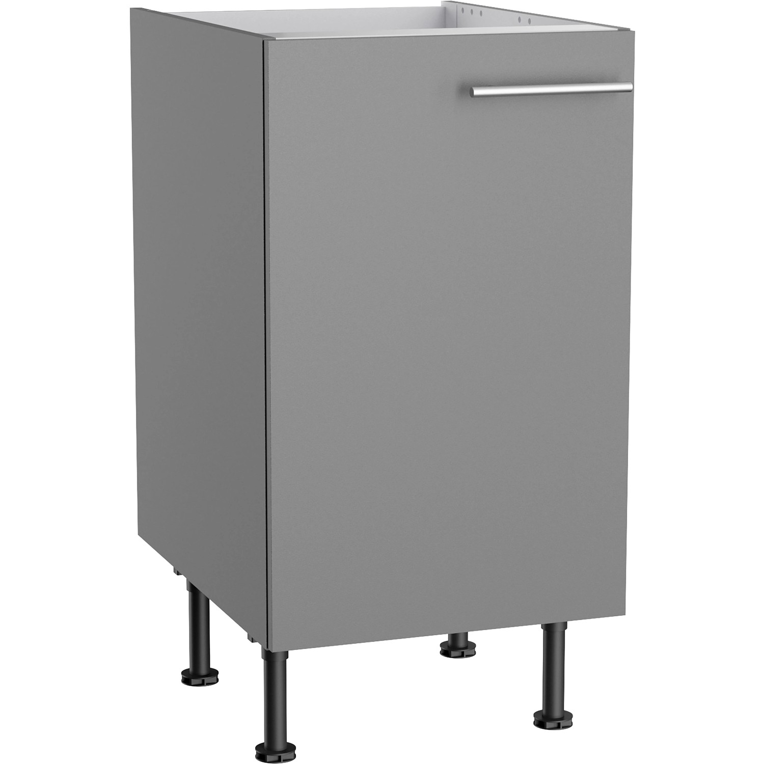Optifit Küchen-Spülenunterschrank Mats825 45 cm x 87 cm x 58,4 cm Basaltgrau