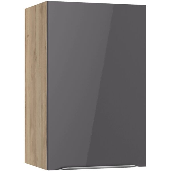 Optifit Küchen-Oberschrank Linus984 45cm x 70,4cm x 34,9cm Anthrazit-Wildeiche