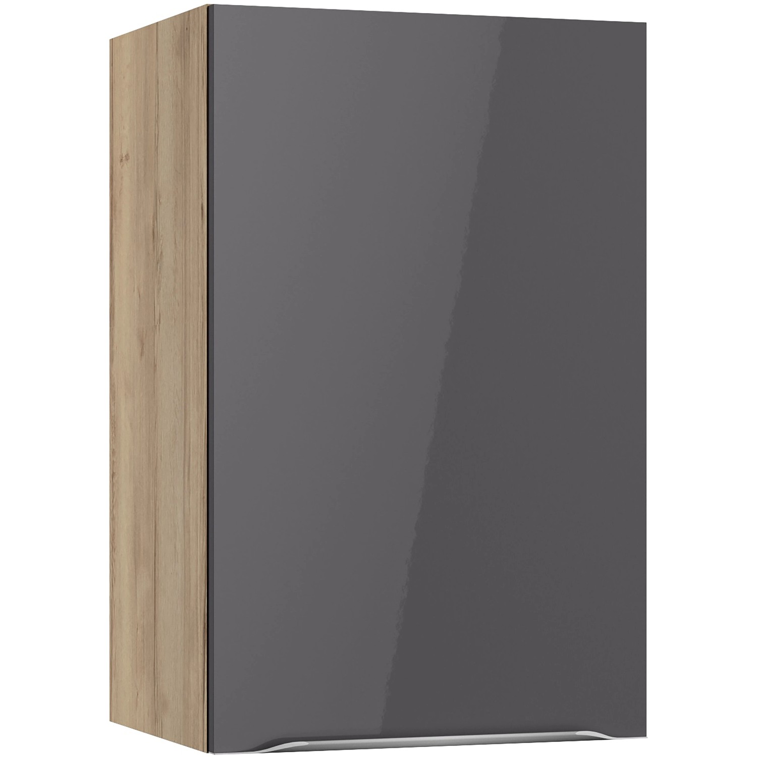 Optifit Küchen-Oberschrank Linus984 45cm x 70,4cm x 34,9cm Anthrazit-Wildeiche