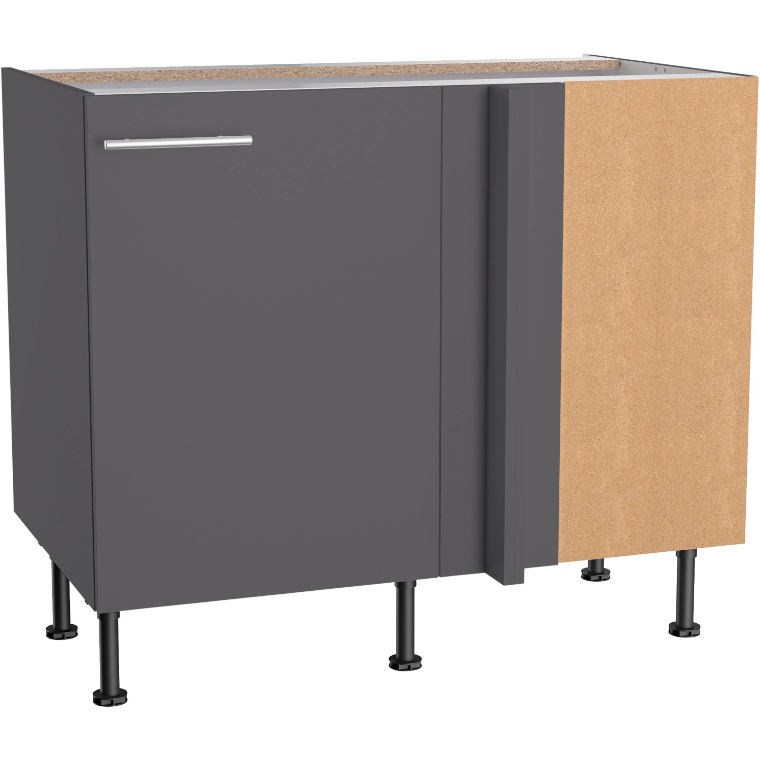 Optifit Eckunterschrank für Geschirrsp. Ingvar420 100/65x87x58,4 cm Anthr. Matt